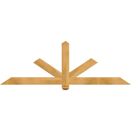 Ekena Millwork Kennewick Rough Sawn Timber Gable Bracket, Western Red Cedar, 72"W x 24"H x 2"D x 4"F, 8/12 Pitch GBW072X24X0204KEN00RWR